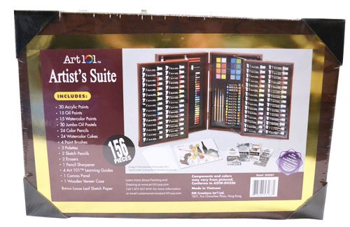 Art 101 Artist's Suite - 156 pc. Painting and Drawing Set