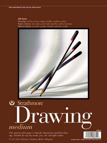 Strathmore Smooth Surface Drawing Paper Pad 18x24 80lb 24 Sheets