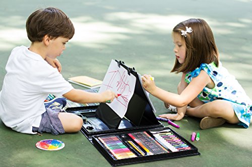 Art 101 Kids 179-Piece Double Sided Trifold Easel Art Set