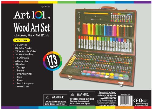 Art 101 Art & Creativity Set in Wooden Case - 173 count